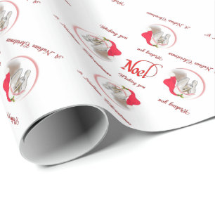  kerstcadeaupapier voor noel Nubian Goat Cadeaupapier