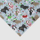 kerstcadeaupapier voor tzu-honden tissuepapier (Detail)