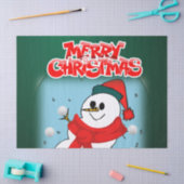 kerstcadeaupapier, vrolijk kerstfeest, Snowman Tissuepapier (Craft)