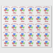 kerstcadeaupatroon Gepersonaliseerd naam Cadeaupapier (Vlak)