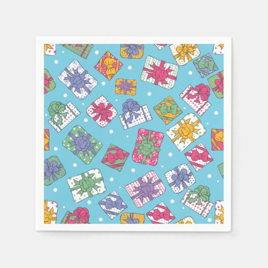 kerstcadeaupatroon servetten (Voorkant)