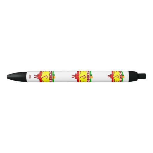kerstcadeaupen zwarte inkt pen (Voorkant)