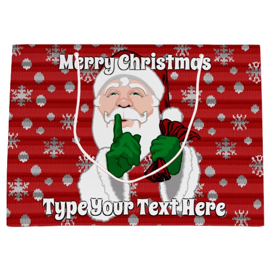 kerstcadeaus Aangepaste kerstcadeautassen Groot Cadeauzakje (Voorkant)