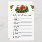 Kerstcadeaus Baby-woordscramble (Voorkant / Achterkant)