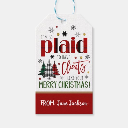 kerstcadeaus cadeaulabel (Voorkant)