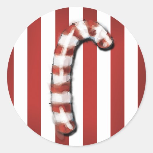 Kerstcadeaus - Candy Cane Stickers (Voorkant)