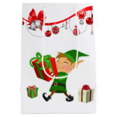 kerstcadeaus Elf Medium Cadeauzakje (Achterkant)