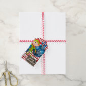 kerstcadeaus Elf Stripe Cadeaulabel (Met Touw)
