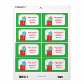 Kerstcadeaus gebakken goederen cadeau label labels (Full Sheet)