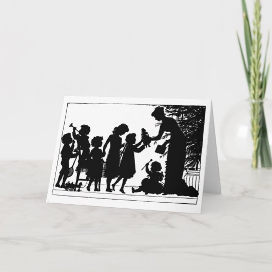 kerstcadeaus geven feestdagen kaart (Voorkant)