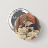 Kerstcadeaus inpakken, Jessie Willcox Smith Ronde Button 5,7 Cm (Voorkant /achterkant)