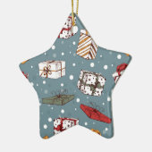 kerstcadeaus keramisch ornament (Links)