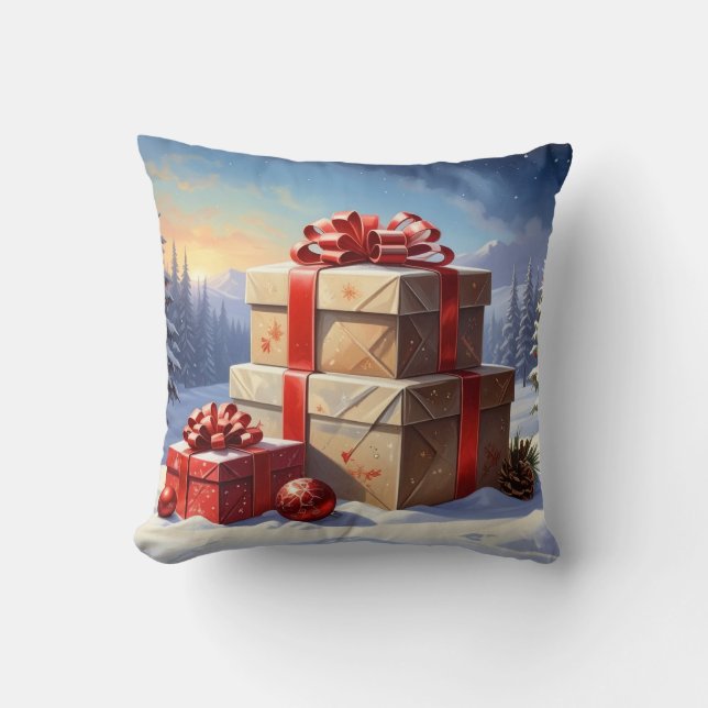 kerstcadeaus kussen (Voorkant)