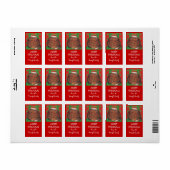 kerstcadeaus label rood (Full Sheet)