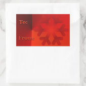 kerstcadeaus Label Stickers Rode sneeuwvlokken (Tas)