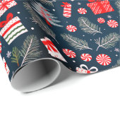 Kerstcadeaus lint bloem cadeaupapier (Rol Hoek)