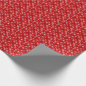 Kerstcadeaus op rode achtergrond patroon cadeaupapier (Hoek)