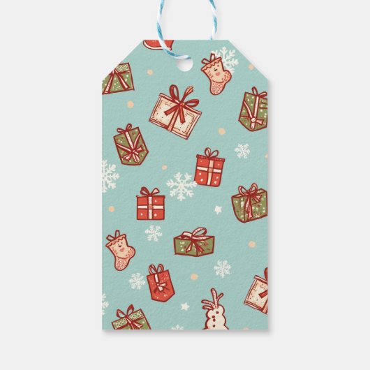 Kerstcadeaus Patroon Labels Cadeaulabel (Achterkant)