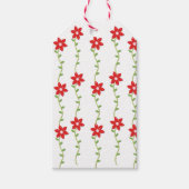 kerstcadeaus Poinsettia Floral Cadeaulabel (Voorkant)