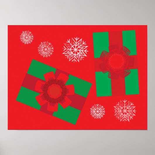 Kerstcadeaus Poster (Voorkant)