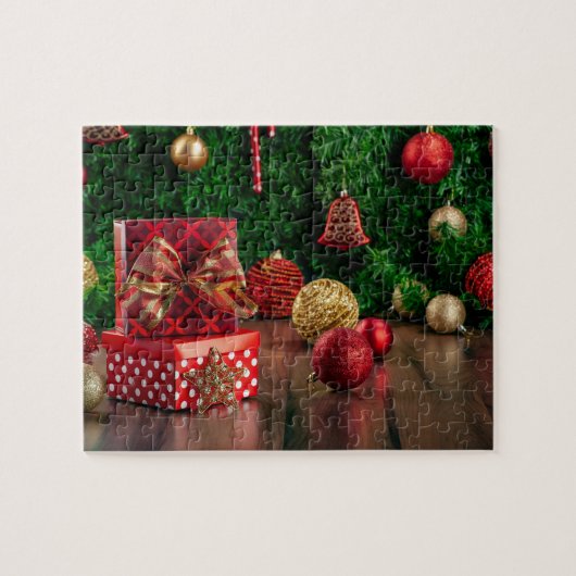 Kerstcadeaus Rode Legpuzzel (Horizontaal)