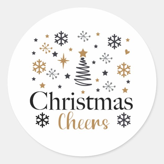 kerstcadeaus ronde sticker (Voorkant)