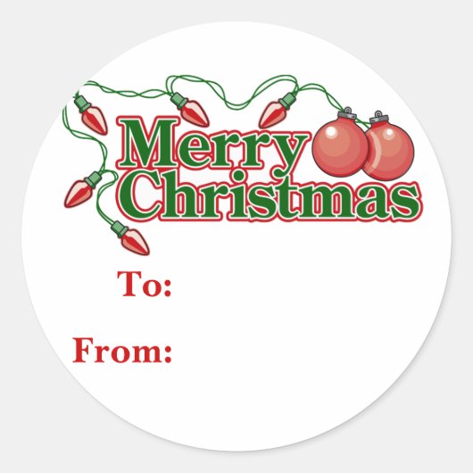 kerstcadeaus ronde sticker (Voorkant)