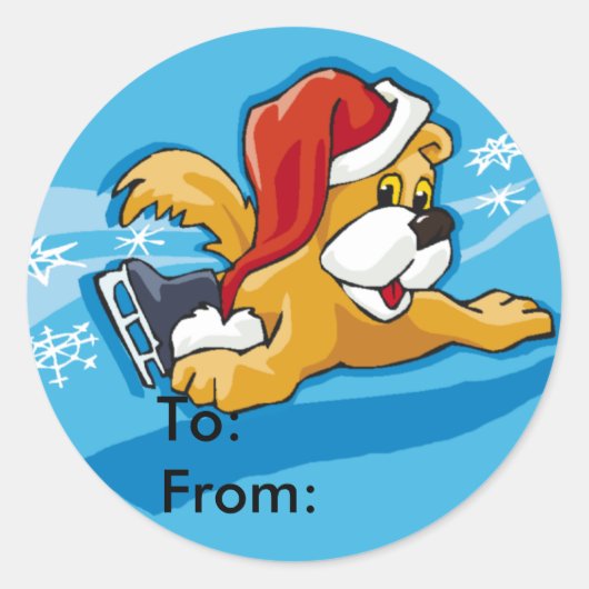 kerstcadeaus ronde sticker (Voorkant)