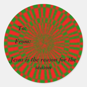kerstcadeaus ronde sticker