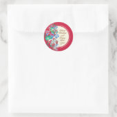 Kerstcadeaus rood ronde sticker (Tas)