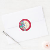 Kerstcadeaus rood ronde sticker (Envelop)