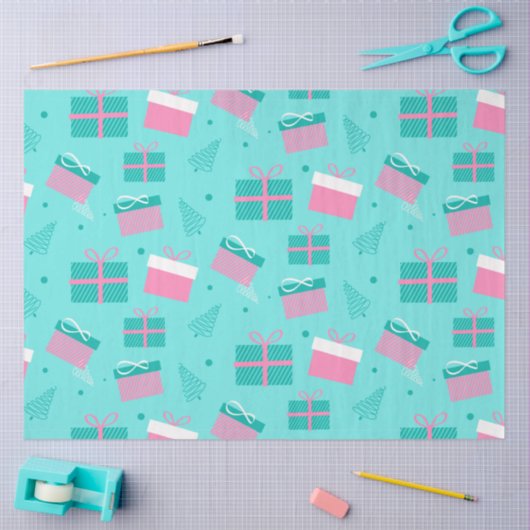 Kerstcadeaus Sneeuwvlokken Blauwe Kerst Tissuepapier (Craft)