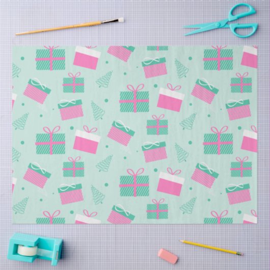 Kerstcadeaus Sneeuwvlokken Groene Kerst Tissuepapier (Craft)