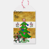 kerstcadeaus Snowman Elf Cadeaulabel (Achterkant)