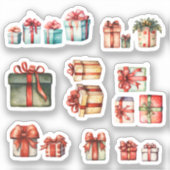 kerstcadeaus sticker (Voorkant)