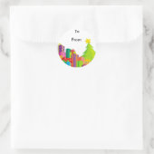 Kerstcadeaus Sticker (Tas)