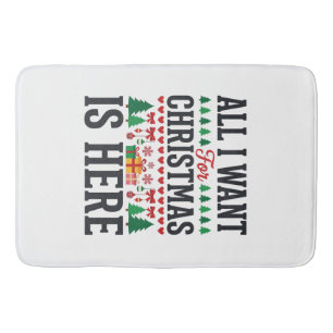 Kerstcadeaus Vakantie Typografie Ontwerp Badmat