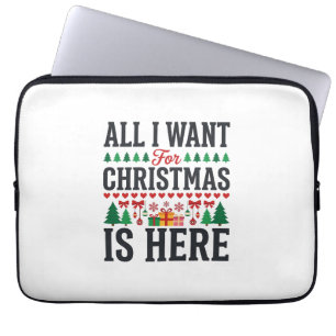 Kerstcadeaus Vakantie Typografie Ontwerp Laptop Sleeve