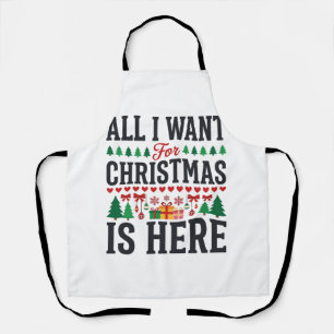 Kerstcadeaus Vakantie Typografie Ontwerp Schort