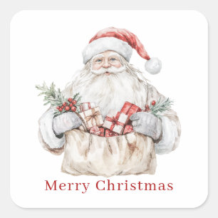 Kerstcadeaus van Sinterklaas Vierkante Sticker