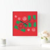 Kerstcadeaus Vierkante Klok (Huis)
