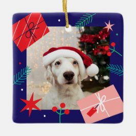 kerstcadeaus (voeg je eigen foto toe), keramisch o ornament