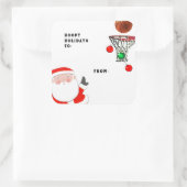 kerstcadeaus voor Basketball Vierkante Sticker (Tas)