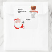 kerstcadeaus voor Basketball Vierkante Sticker (Tas)