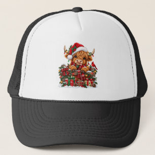 Kerstcadeaus voor Highland Koeien Kerstvreugde Trucker Pet