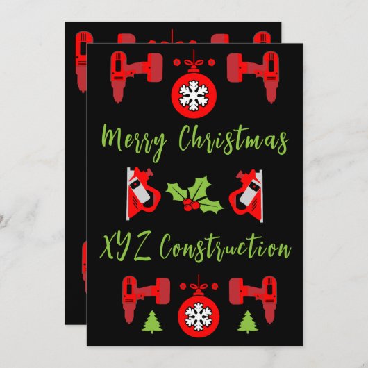 Kerstcadeaus voor Klussen Feestdagenkaart (Voorkant / Achterkant)