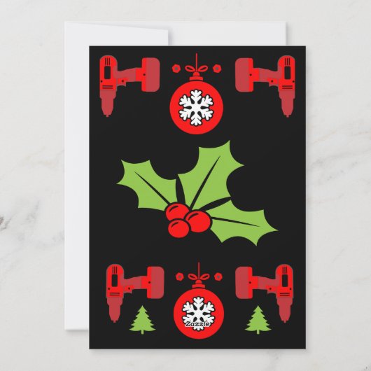 Kerstcadeaus voor Klussen Feestdagenkaart (Achterkant)