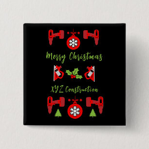 Kerstcadeaus voor thuisverbetering vierkante button 5,1 cm