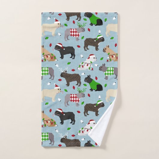 kerstcadeauset met bulledog Bath Bad Handdoek (Handdoek)