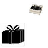 kerstcadeaustempel 	rubberstempel (Gestempeld)
